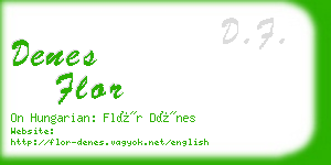 denes flor business card